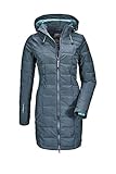Killtec Damen Skane Wmn Quiltet Prk Parka In Daunenoptik Mit Abzippbarer Kapuze, Blau/Grün, 40 EU