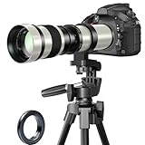 BENOISON 420-800mm Super-Telezoom-Objektiv Manueller Fokus Teleobjektiv F Objektiv für Nikon D3500 D850 D7500 D5600 D3400 D500 D7200 D5500 D750 D810 D3300 D5300 D610 D7100 D5200 D600 D3200 SLR