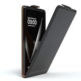 EAZY CASE LG V30 Hülle Flip Cover zum Aufklappen, Handyhülle aufklappbar, Schutzhülle, Flipcover, Flipcase, Flipstyle Case vertikal klappbar, aus Kunstleder, Schwarz