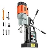 VEVOR Magnetbohrmaschine 1,5 kW 60 mm Bohrdurchmesser 13000 N Leistung, Magnetbohrmaschine mit Morsekegel & einstellbarer Drehzahlen, M3-M16 Gewindeschneiden für Metalloberflächen Heimwerker