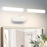 Homefire LED Spiegelleuchte Bad 40CM - Spiegellampe Badezimmer 6W Badleuchte Wand Wasserdicht IP44 Wandlampe Modern Neutralweiß 4000K Badlampe Weiß Wandleuchte für Keller Küche Badschrank