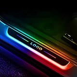 4-teilige Anpassungs LED Autotürbeleuchtung mit Logo,Autopedal-Weglicht,7 voreingestellte Beleuchtungsfarben,automatische Erkennung,drahtlose Autotür-Willkommensinnenbeleuchtung für alle Automodelle