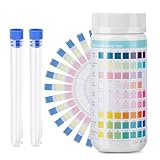 9 In 1 Aquarium Teststreifen, 200 Streifen Aquarium Test,Aquarium Wassertest Aquarium Teststreifen für Aquarien Aquarium Zubehör zur Messung von pH Wasserhärte Chlor Nitrit Im Aquarium Fischbecken
