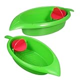 BESPORTBLE 2er-Box Papagei Badespielzeug Hundekäfig Wasserspender Für Vögel Heufütterung Papagei Badewanne Hamsterkäfig Sittich Badewanne Vogeltränkebecken Babybecken Vogelnest Plastik Green
