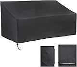 CHEYLIZI 2 Sitzer Gartenbank Abdeckung Schutzhülle für Gartenbank, Winterfest, UV-Beständig, Winddicht, Reißfest Oxford Gewebe Bank Hülle Gartensofa Abdeckplane, 134x66x89cm