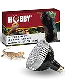HOBBY Terraristik Power & Heat I 18 W I LED Strahler mit Wärmefunktion für Terrarien I Terrarium Wärmestrahler I LED-Lampe zur Abgabe von Licht und Wärme I Wärmelampe für Reptilien & Amphibien