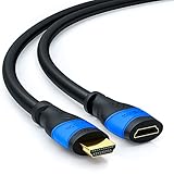 deleyCON 2m HDMI Verlängerung - Kompatibel zu HDMI 2.0a/b/1.4a - UHD 4K HDR 3D 1080p 2160p ARC HDMI Type A (Standard) Schwarz-Blau