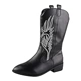 Generisch Winterschuhe Damen Gr 42 - Winterboots Damen Gr 40 Damenschuhe Warm Winterstiefel Elegant Stiefel Bequeme Boots Warme Kniestiefel Leichte Halbstiefel Elegante Schuhe Lack Damenstiefel