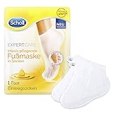 Scholl Expertcare Intensiv Pflegende Fußmaske mit 3 Wertvollen Ölen – Feuchtigkeitsspendende Pflege – 1 Paar Einwegsocken