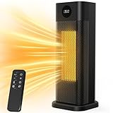 Minthouz Heizlüfter Energiesparend, 2000W PTC Keramik Heizlüfter, 3-Modus Elektroheizung mit Thermostat, Fernbedienung, LED-Digitalanzeige, 12H Timer, 70° Oszillation, Heizung Elektrisch für Haus,Büro