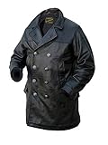 Noble House Herren U-Boot Marine Lederjacke Mantel (3XL)