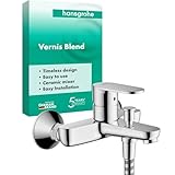 hansgrohe Vernis Blend - Badewannenarmatur Aufputz für 2 Verbraucher, Mischbatterie Badewanne mit Auslauf Länge 17,1 cm, Einhebelmischer Wanne, Chrom, 71440000