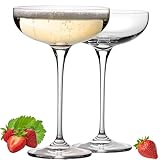 IMPERIAL Sektschalen 220ml 'Havanna' Champagnergläser Set 2-Teilig Sektgläser aus Crystalline Glas Spülmaschinenfest