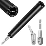Haiabei Hohlstecknuss mit 360° drehbarem 1/4-Zoll-Sechskantschaft, passend für lange Schrauben und Rohrleitungen, 12 mm (12 mm)