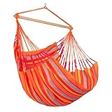 La Siesta® - Domingo Hanging Chair Basic Size - Weatherproof with Bamboo Wood, 360° Rotatable, Generous Dimensions - Comfortable Hängesessel. (Toucan)