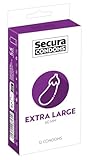 Secura Extra Large 12er Kondome - 12 breite Präservative zur Verhütung ohne Hormone für Männer, transparent