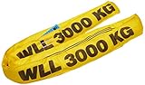 Braun GmbH 30021RS Rundschlinge 3000 kg Tragkraft, 2 m Umfang = 1 m Nutzlänge, endlos mit Polyesterkern, gelb
