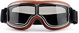 TOFBS Klassische Motorradbrille Retro Schutzbrille Uvschutz Winddichte Augenschutz Motorrad Sonnenbrille Strapazierfähig Verstellbar
