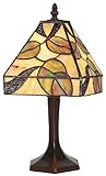 Casa Padrino Luxus Tiffany Hockerleuchte Mehrfarbig 15 x 15 x H. 31 cm - Tiffany Schreibtischleuchte - Tiffany Tischleuchte - Luxus Interior - Luxus Leuchten - Tiffany Leuchten