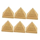 IMIKEYA 1 Satz 1 Satz Mini Pyramiden Modell Mini Ornamente Alte Ägyptische Figur Ägyptische Pyramide Altägyptischer Stil Dekoration Miniatur Pyramide Figur Bonsai Ornament 6 Stück