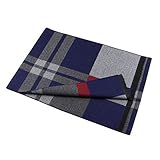 LOIJMK Kariertes Muster, Fuzzy, bequemer Winter-Kälteschutz, Herrenmode Schal Schwarz Glitzer (Grey, One Size)