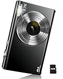 Digitalkamera mit Autofokus, 2.7K 48MP Teenager Kamera mit 2.8 Zoll Großer Bildschirm, 32GB Karte, Fotokamera Kann Makrofotos Machen, Stilvolle Kompaktkamera für Teenager, Studenten, Jungen Mädchen