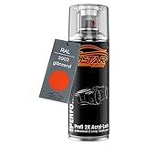TRISTARcolor RAL 2002 Blutorange glänzend 2K Acryl Spraydose Sprühdose Spritzlack Sprühlack 400 ml schnelltrocknend