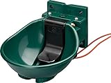 Lister Heizbares Tränkebecken SB 2 H Niederdruck mit Heizkabel 24 Volt / 33 Watt (Frostschutz bis ca. -20°C) - mit Niederdruck-Ventil - Tränke Kuh Kühe Rinder Pferd Pferde Stall