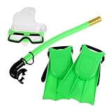 MOBUTOFU 1 Set Taucheranzug Für Kinder Schutzbrille Schnorchelausrüstung Tauchausrüstung Schwimmbrille Augenschutz Schutzbrille Schwimmbrille Schnorchelbrille Grünes PVC