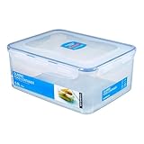 Lock & Lock HPL836 Rectangular Storage Container - Clear/Blue, 5.5 L