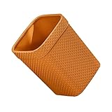 KITANDOVE Rattan-mülleimer Hausmülleimer Sauberer Mülleimer Büro-mülleimer Aufbewahrungskörbe Gewebt Weidenkorb Schreibtisch Mülleimer Wäschekorb Aus Korbgeflecht Ascheeimer Plastik Orange
