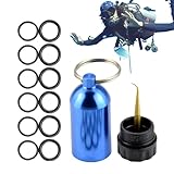 Tauch-O- -Set, Tauch- -Tank-Schlüsselanhänger - O- -Tank-Tauchflasche zum Tauchen - Gehäuse aus Aluminiumlegierung, 12 Stück O-Ringe, Zubehör, passend für die meisten