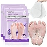 3 Paar Fußmaske, Hornhaut Socken Hornhautentferner Socken, Fussmaske Hornhautentfernung, Feuchtigkeitsspendende Fußpflege, Fuß Hornhaut Entferner, Foot Peel Mask für Männer und Frauen (Lila)
