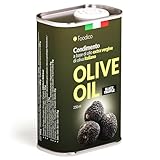 Foodico Trüffelöl – Extra natives Olivenöl mit schwarzem Trüffelaroma, 250 ml Metall-Dose, italienisches Würzöl, vegan, aromatisiert, ein stilvolles Geschenk für Foodies