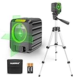 DIY Kreuzlinienlaser mit Stativ, Huepar 30M selbstnivellierendes Laserwasserwaagenwerkzeug, grüner Kreuzlinienlaser zum Aufhängen von Bildern, Fliesen, Bauprojekten, Batterie und Tragetasche inklusive
