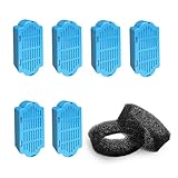 Tomxcute Katzenwasserbrunnenfilter – 6er-Pack Ersatzfilter und 2er-Pack Schwämme-Set für tomxcute 4,0 l/3,827.2 g P Serie Katzenbrunnen