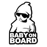 Baby on Board Aufkleber Auto, Autoaufkleber, Auto Aufkleber, Car Sticker, Baby an Bord Aufkleber Auto, Auto Sticker, Fahranfänger Aufkleber, für Auto Heckscheibe und Stoßstangen