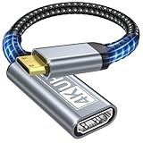 ZEENVIC Mini HDMI auf HDMI Adapter, Mini HDMI Adapter 4K 60Hz 18Gbps mit 3D HDR Ethernet ARC, Kompatibel mit DSLR, Raspberry Pi Zero W, Laptop, Tablet, HDTV, Kamera, Projektor