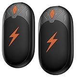 Handwärmer Elektrisch 2 Pack, Taschenwärmer Wiederaufladbar, Tragbare Heizung 8000mAh, 3 Heizmodi, Up to 24 hrs, Wiederverwendbar USB Hand Warmers für Outdoor im Winter - Schwarz