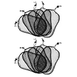 FONDOTIN 10 Stück Teiliges Elastisches Schwarzes Haarnetz für Damen Atmungsaktive Netzhaube mit Großem Schnitt Sicherer Halt für Perücken Hochsteckfrisuren Ballett und Haarpflege