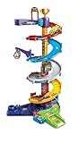 Vtech TUT TUT Baby Flitzer - 2-in-1 Turboturm - Großes Turm-Spielset mit 2 Aufbaumöglichkeiten, Turborenner, Weichen, Falltür U.V.M - Für Kinder von 1-5 Jahren, Mehrfarbig