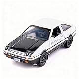 TGRCM-CZ 1/32 Toyota AE86 Initial D Modellauto, Zinklegierung, Rückzieh-Spielzeugauto mit Sound und Licht, für Kinder, Jungen, Mädchen, Geschenk (schwarz)