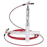 BRANK SPORTS® Speed Rope mit 3 Stahlseilen für Crossfit, Boxen, Rope-Skipping & normales Seilspringen – Profisprungseil mit ultraschnellem Kugellager – Springseil für Damen & Herren mit 365t Garantie