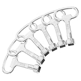 Cabilock 6St schlüssel für mülltonne Austausch des Mülleimerschlosses Dreieck-Aufzugsschlüssel Quadratischer Schlüssel für Mülleimer Zubehör für den Peel-Mülleimer Zinklegierung Silver