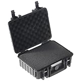 B&W Transportkoffer Outdoor - Typ 1000 Schwarz - mit Würfelschaum - wasserdicht nach IP67 Zertifizierung, staubdicht, bruchsicher und unverwüstlich