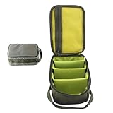 Angelrollen-Etui, wasserdichte Aufbewahrungstasche für den Außenbereich, Reißverschlusstasche, mehrere Fächer, Angelzubehör-Tasche für Angler, grün, Refer to description, Uni