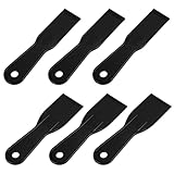 6 Stück Kunststoffspachtel Schwarz Kunststoffschaber Plastikspachtel Klein Wiederverwendbar Kittmesser Werkzeug Leimentfernungsschaber Set Tapetenschaber für Harz Entfernung Spackeln Patchen