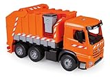 Lena 02168 - Starke Riesen Müllwagen Mercedes Benz Arocs, orange, ca. 74 cm, Müllfahrzeug mit 3 Achsen, großes Spielfahrzeug für Kinder ab 3 Jahre