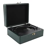 Cuifati Tragbarer CD-Player mit Bluetooth und Lautsprecher, Retro-Desktop-CD-Player für Zuhause mit Fernbedienung, Kleiner -, Unterstützt USB-Speicherkarte (Green)