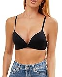 FINETOO Regenbogenfarbener Damen T-Shirt BH mit Push Up Super bequemer BH Ohne Bügel Bralette mit V-Ausschnitt für Damen Women's Bra 75B-95C